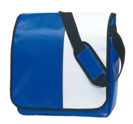 Umschlagtasche "Action" blau/wei�