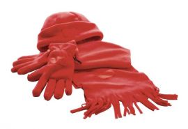 Fleece-Set "Triple" rot