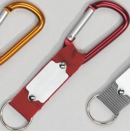 Klicken um zu vergrößern Karabinerhaken "KeyTex" rot